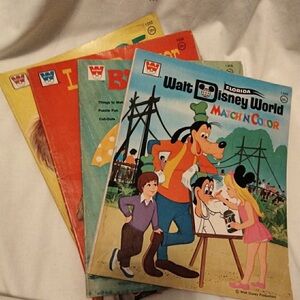 Lot of 4 vintage Whitman activity books 1970s